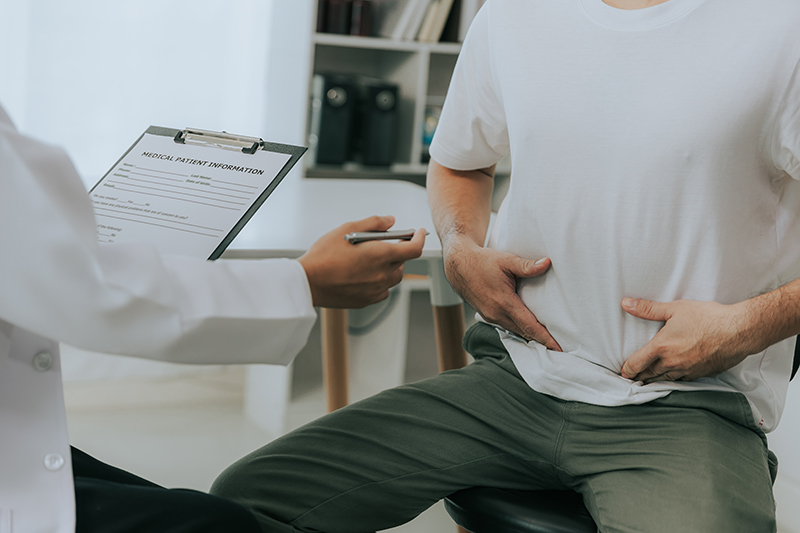 Patient diagnosis during a specialist appointment for Crohn's Disease